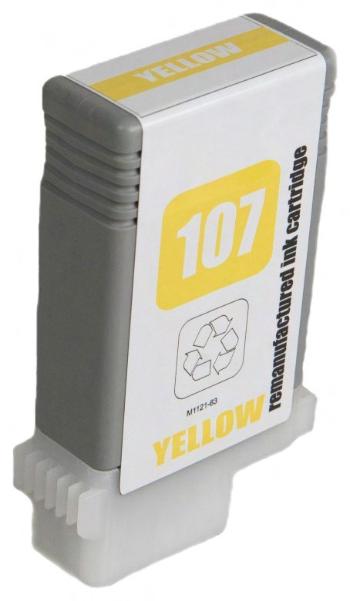 CANON PFI-107 Y - kompatibilná cartridge, žltá, 130ml
