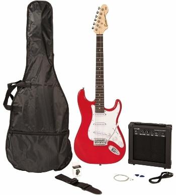 Encore E60 Blaster Pack Gloss Red Finish Elektrická gitara