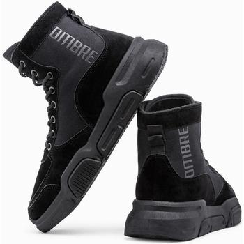 Ombre  Nízka obuv do mesta Pánske sneakers topánky T348 - čierna  viacfarebny