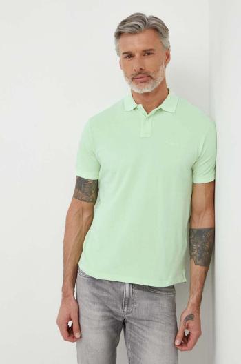 Bavlnené polo tričko Pepe Jeans NEW OLIVER GD zelená farba, jednofarebné, PM542099