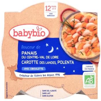 BABYBIO Paštrnák mrkva a polenta s pažítkou 2 x 200 g