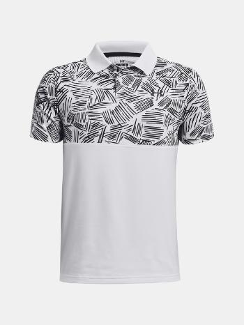 Under Armour UA Perf Palm Sketch Polo tričko detské Biela