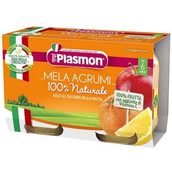 PLASMON bezlepkový ovocný, jablko a citrusy 2× 104 g, 6 mes.+ (8001040415870)