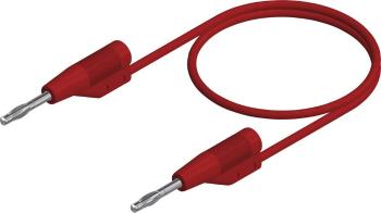 SKS Hirschmann MVL F 2/100 merací kábel [lamelový zástrčka 2 mm  - lamelový zástrčka 2 mm ] 1.00 m červená 1 ks