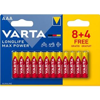 VARTA alkalická batéria Longlife Max Power AAA 8 + 4 ks (4703101462)