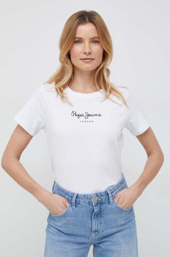 Bavlnené tričko Pepe Jeans Wendy biela farba