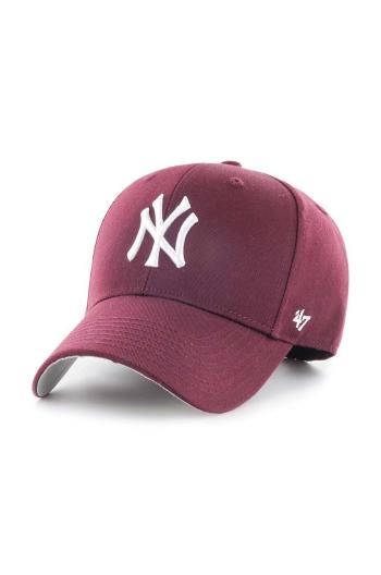 Šiltovka 47brand MLB New York Yankees bordová farba, s nášivkou