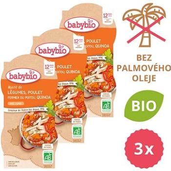 BABYBIO Zelenina s kuraťom a quinoa 3× (2× 200 g) (BABY11809s)