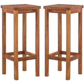 Barové stoličky 2 ks masívne akáciové drevo (44016)