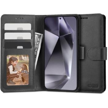 Tech-Protect Wallet knižkové puzdro na Samsung Galaxy S24 Plus, čierne