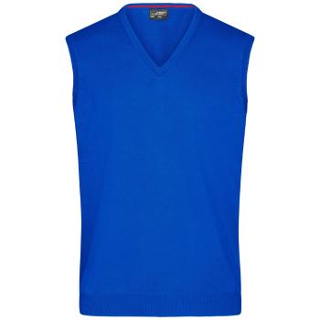 James & Nicholson Pánsky sveter bez rukávov JN657 - Kráľovská modrá | S