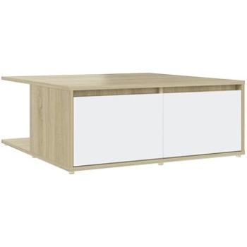 SHUMEE Konferenčný stolík biely dub sonoma 80 × 80 × 31 cm drevotrieska, 806881