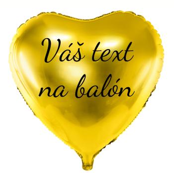 Fóliový balón s textom - Zlaté srdce 43 cm