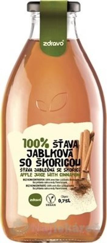 Zdravo 100% ŠŤAVA JABLKOVÁ SO ŠKORICOU 0,75l