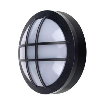 Solight Čierne LED stropné/nástenné svietidlo guľaté s mriežkou 13W IP65 WO753