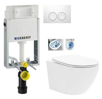 GEBERIT KOMBIFIXBasic vr. bieleho tlačidla DELTA 21 + WC CALANI Loyd + SEDADLO 110.100.00.1 21BI LO1