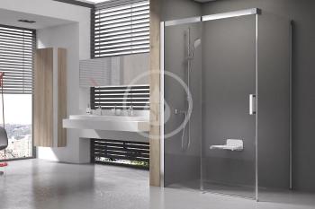 RAVAK - Matrix Sprchovací kút MSDPS-120/90 L, 1185 mm – 1205 mmx885 mm – 905 mmx1950 mm – farba satin, sklo transparent 0WLG7U00Z1