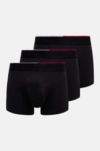 Boxerky Tommy Hilfiger 3-pak pánske, čierna farba, UM0UM03388