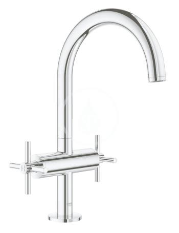 GROHE - Atrio Umývadlová batéria s výpustom a otočným výtokom, chróm 21019003