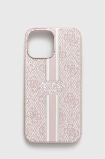 Puzdro na mobil Guess iPhone 13 Pro Max 6,7" ružová farba