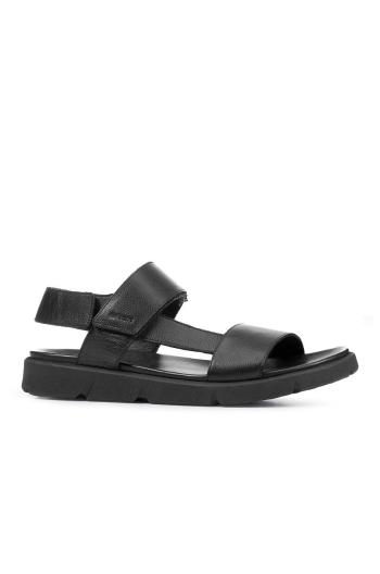 Kožené sandále Geox pánske, čierna farba