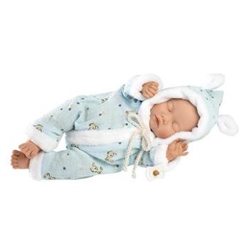 Llorens 63301 Little Baby – spiaca reálna bábika s mäkkým látkovým telom – 32 cm (8426265633012)