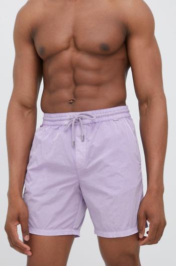 Plavkové šortky Guess fialová farba