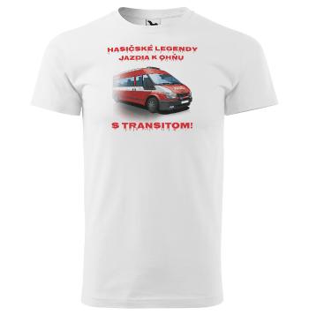 Tričko Hasičské legendy – Transit (pánske) (Veľkosť: 2XL, Farba tričká: Biela)