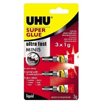 UHU Super Glue Minis 3× 1 g (15301)
