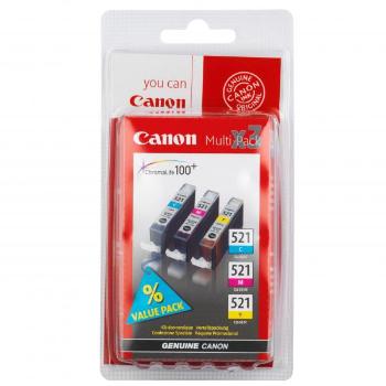 CANON CLI-521 - originálna cartridge, farebná, 3x9ml