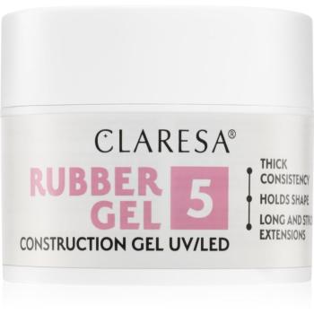 Claresa Rubber Gel Construction Gel UV/LED gélový lak pre predĺženie nechtov odtieň 05 45 g