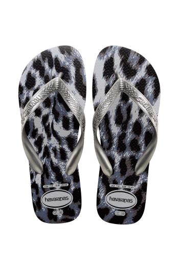 Žabky Havaianas TOP ANIMALS dámske, šedá farba, na plochom podpätku, 4132920.3499