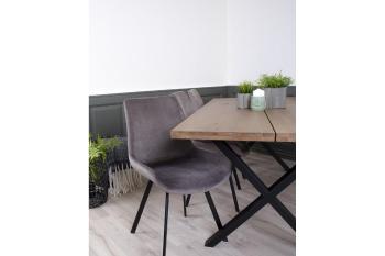 Norddan 21855 Dizajnová stolička Brinley sivý zamat 
