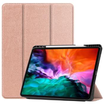 LEATHER Zaklápací obal Apple iPad Pro 12.9 2021 ružový