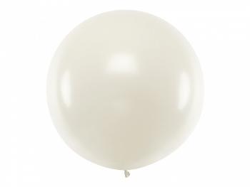 PartyDeco Guľatý latexový Jumbo balón 1m priesvitný