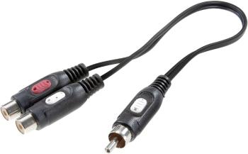 SpeaKa Professional SP-7869820  cinch audio Y adaptér [1x cinch zástrčka - 2x cinch zásuvka] čierna