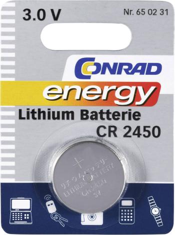 Conrad energy CR2450 gombíková batéria  CR 2450 lítiová 600 mAh 3 V 1 ks