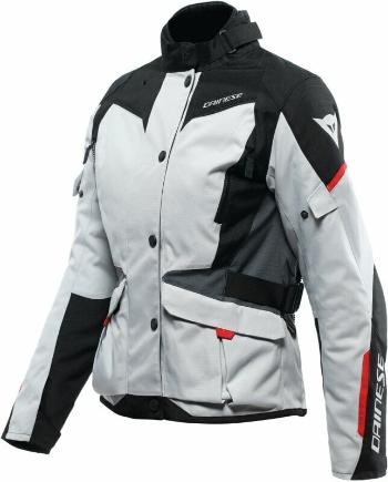 Dainese Tempest 3 D-Dry® Lady Glacier Gray/Black/Lava Red 40 Textilná bunda