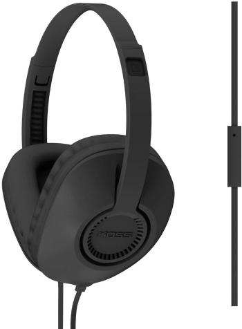KOSS UR23iK  Hi-Fi slúchadlá Over Ear cez uši Headset, regulácia hlasitosti čierna