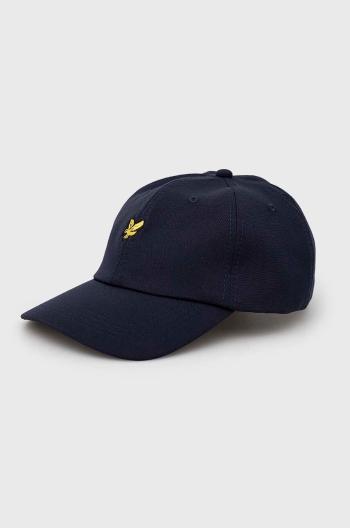 Šiltovka Lyle & Scott tmavomodrá farba, s nášivkou