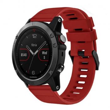 Garmin Fenix 5s / 5s Plus Silicone Acton remienok, Dark Red (SGA003C02)