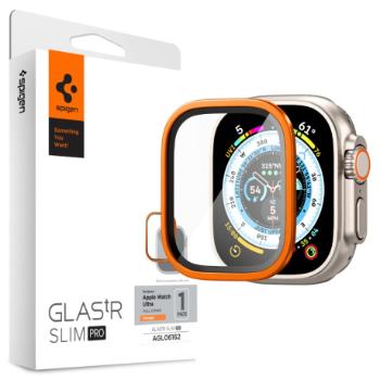 Spigen Glas.Tr Slim ochranné sklo na Apple Watch Ultra 49mm, oranžové