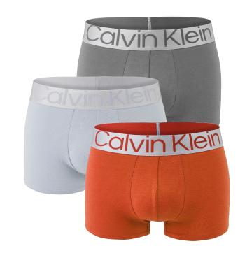 CALVIN KLEIN - boxerky 3PACK steel cotton arctice & silver grey color - limitovaná edícia-XL (101-106 cm)