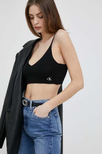 Top Calvin Klein Jeans dámsky, čierna farba