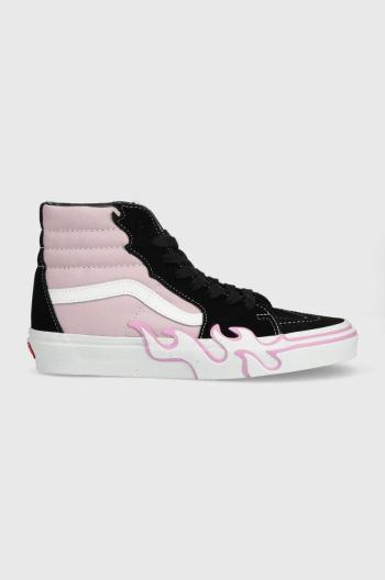 Tenisky Vans SK8-Hi Flame dámske, ružová farba, VN0005UJLLC1