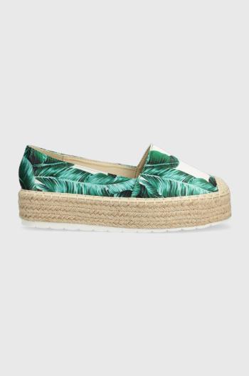 Espadrilky Answear Lab zelená farba, na platforme