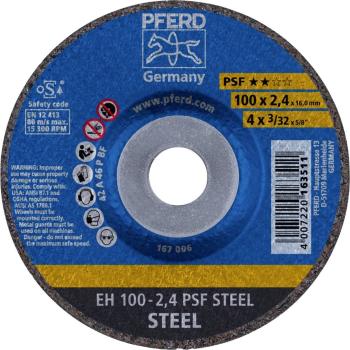 PFERD EH 100-2,4 PSF STEEL/16,0 61739116 rezný kotúč lomený  100 mm 16 mm 25 ks