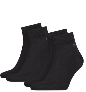 CALVIN KLEIN - pánske ponožky 2PACK quarter black logo CK-39-42