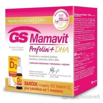 GS Mamavit Prefolin+DHA 30+30 kapsúl +dárek Vit.D3