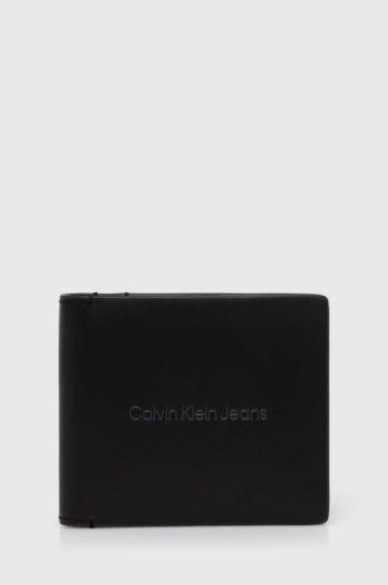 Kožená peňaženka Calvin Klein Jeans čierna farba, K50K512059